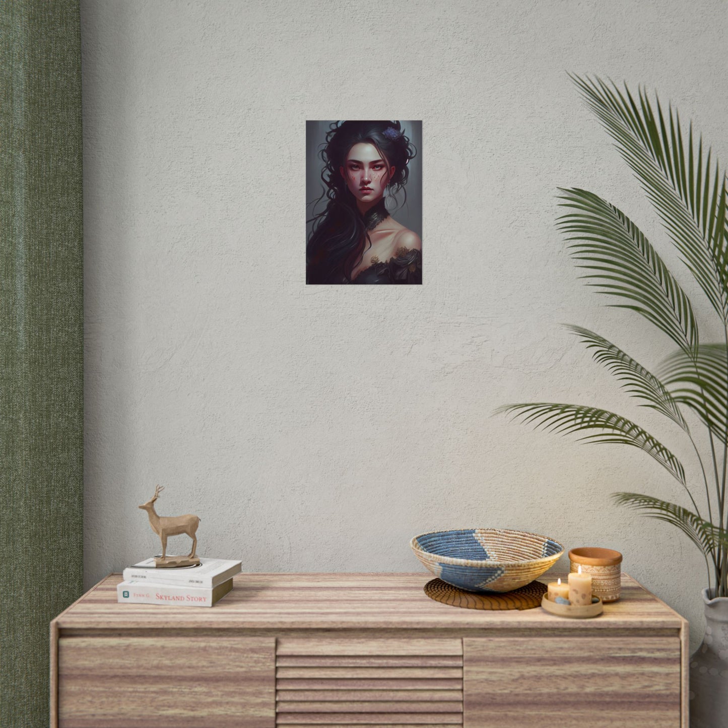 Astonishing Female Portrait: Dr. Black Hair Elegance - Poster