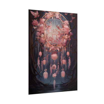 Ethereal Dreamcatcher Realm: Surreal Landscape Art - Poster