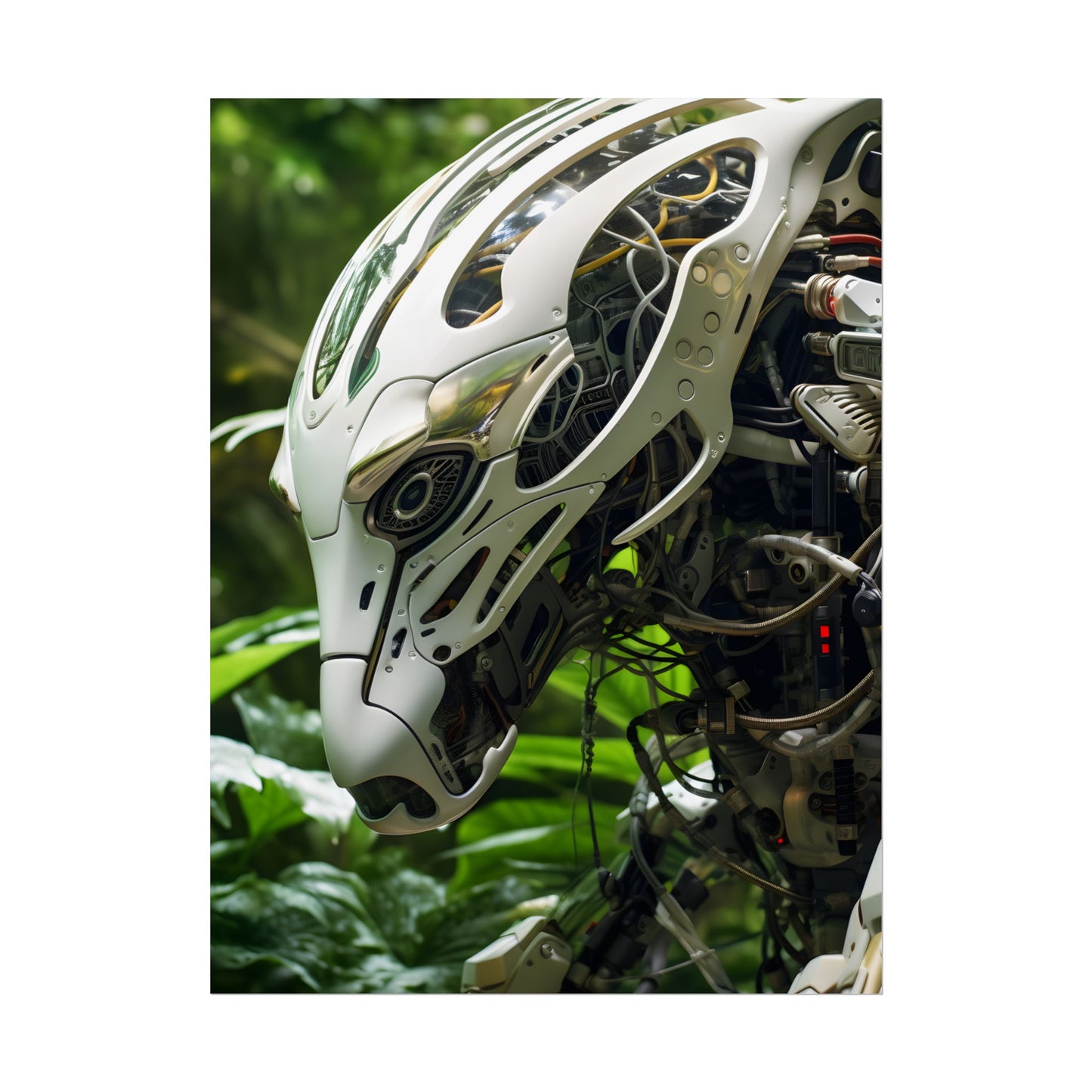Tranquil Wildlife Sanctuary: AI-Operated Robot in Nature's Harmony - Poster