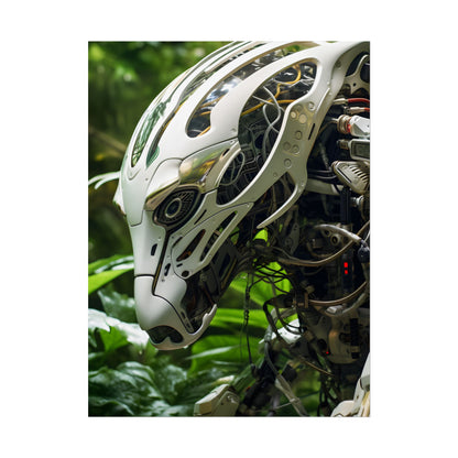 Tranquil Wildlife Sanctuary: AI-Operated Robot in Nature's Harmony - Poster