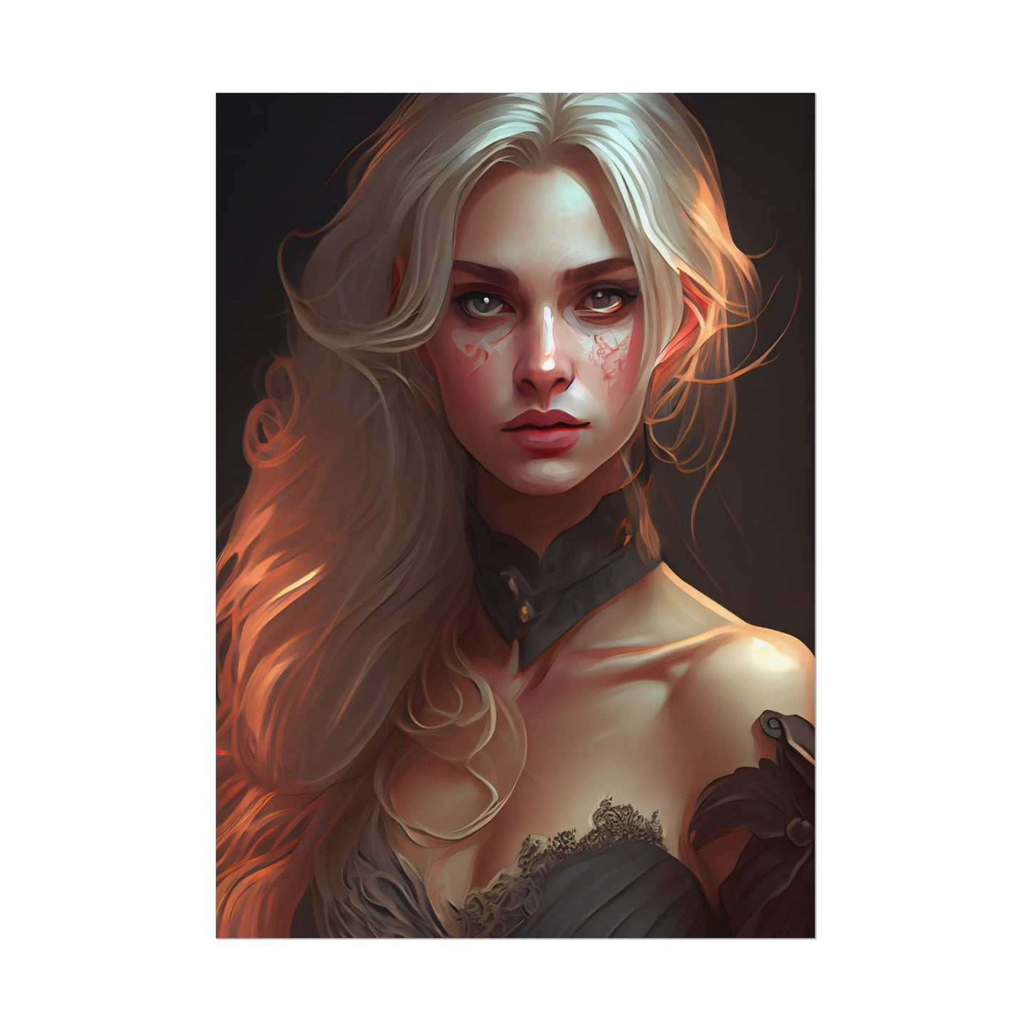 Blonde Beauty: Artistic Portrait of a Woman - Poster