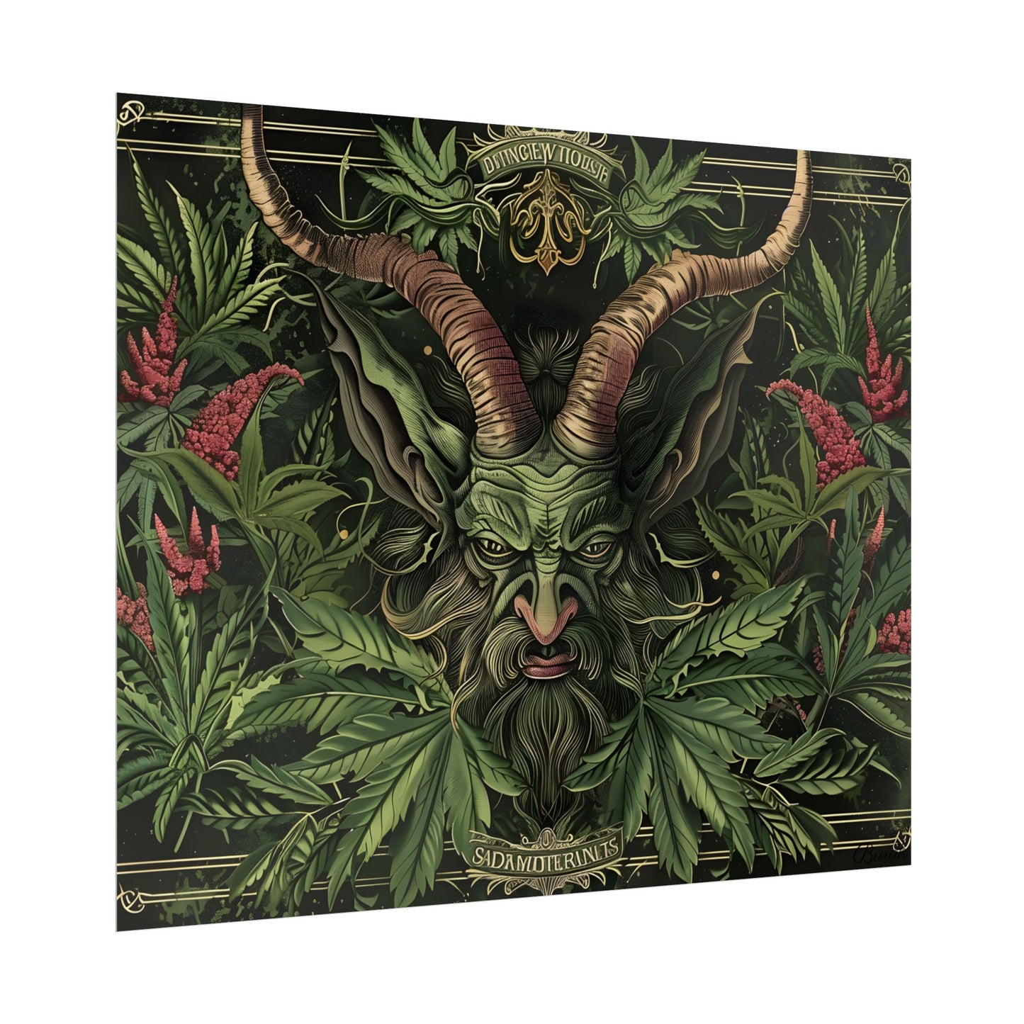Victorian Devil: Dark Ominous Illustration - Poster