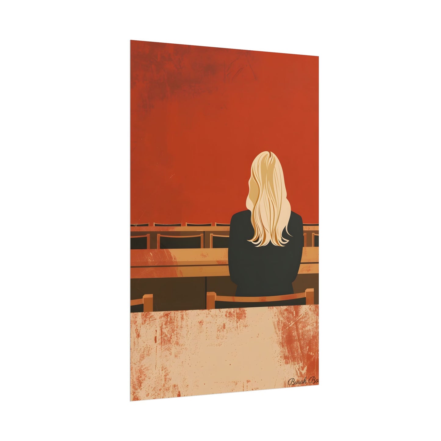 Minimalist Portrait: Blonde Woman in 20[4] Batch Poster Art - Poster