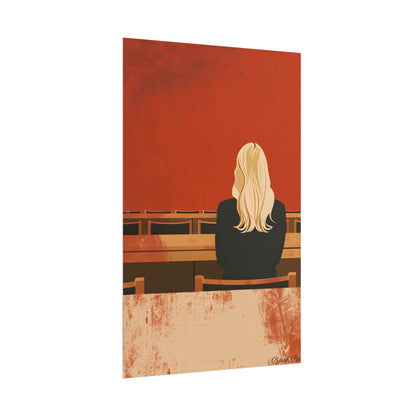 Minimalist Portrait: Blonde Woman in 20[4] Batch Poster Art - Poster