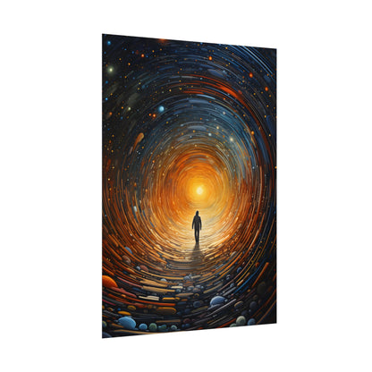 Space-Time Explorer: Intergalactic Adventure Digital Art - Poster