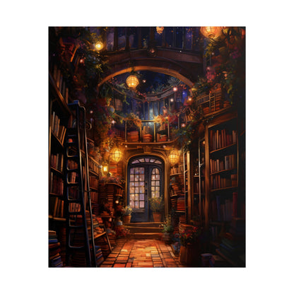 Magical Bookshop: Cozy Charming Bookstore Art - Poster