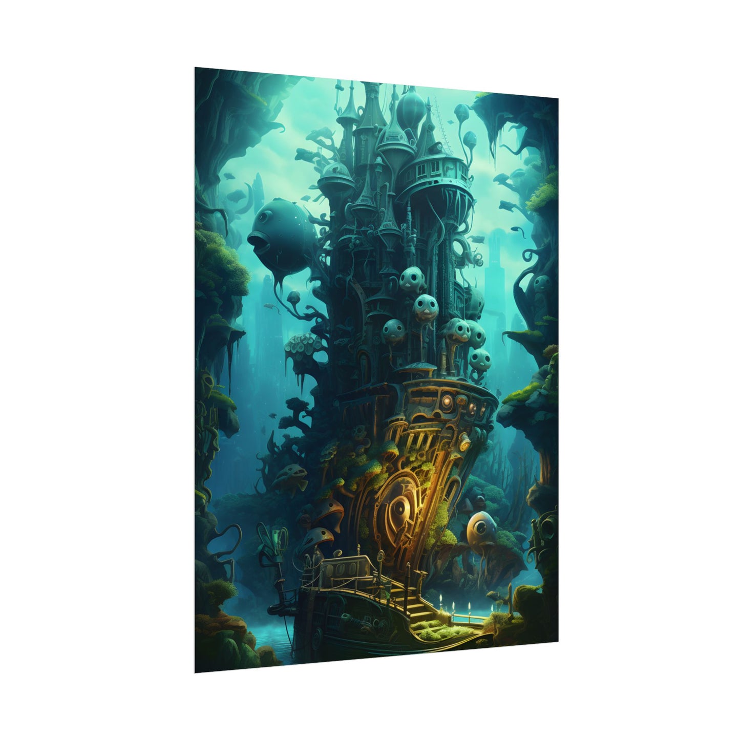 Steampunk Undersea Odyssey: Captain Nemo's Mechanical Voyage - Poster