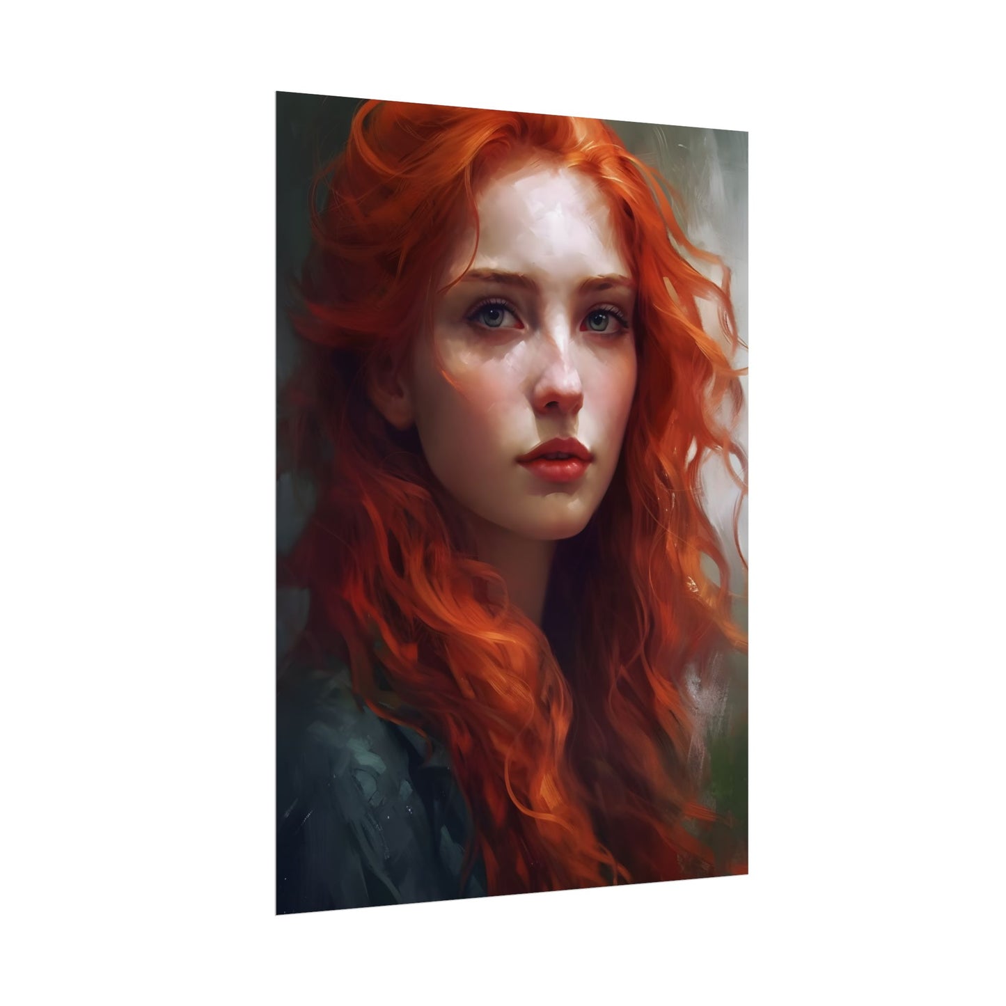 Astonishing Redhead Portrait: Female Artwork - Poster