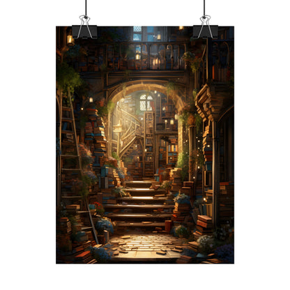 Magical Bookshop: Cozy Artwork of a Charming Bookshop - Poster