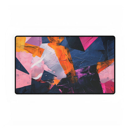 Vibrant Colors: Abstract Artistic Movement - Unique Perspective - Desk Mat