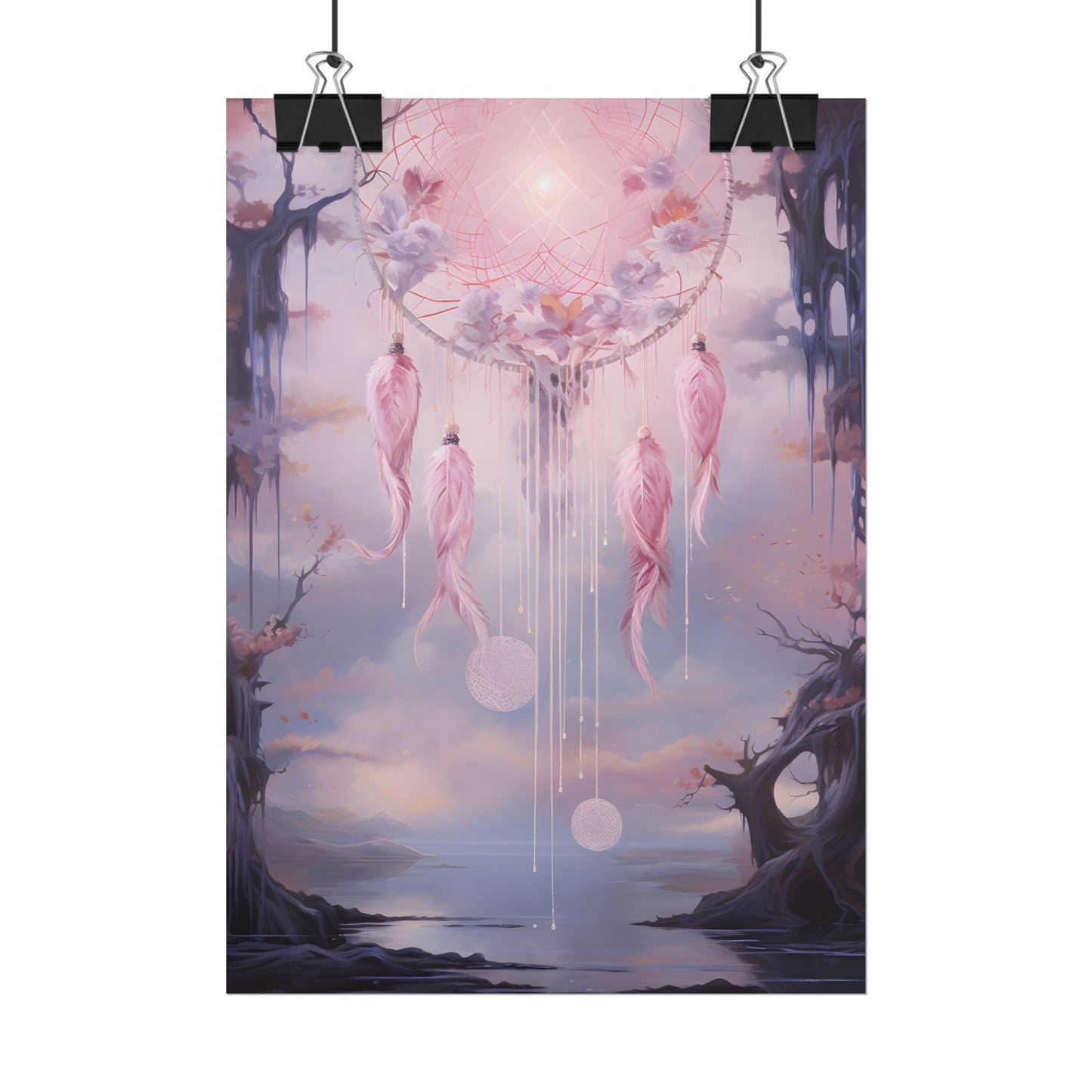Ethereal Dreamcatcher Realm: Surreal Dreamscape Art - Poster