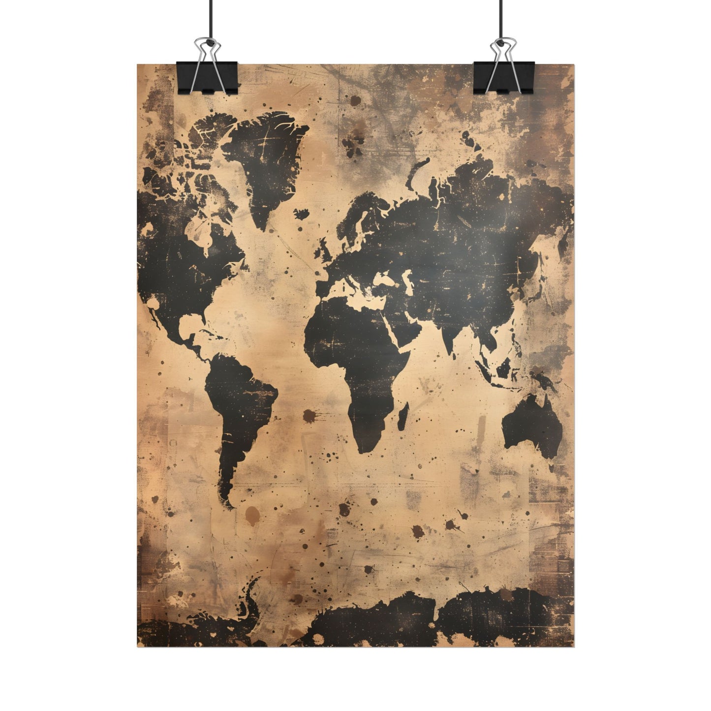 Timeless World Map: Elegant Artwork - Poster