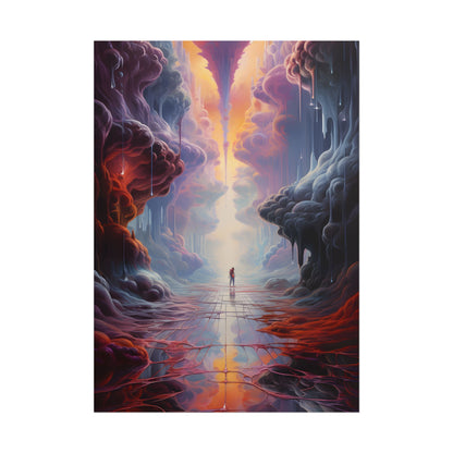 Celestial Dreams: Vibrant Fantastical Landscape Art - Poster