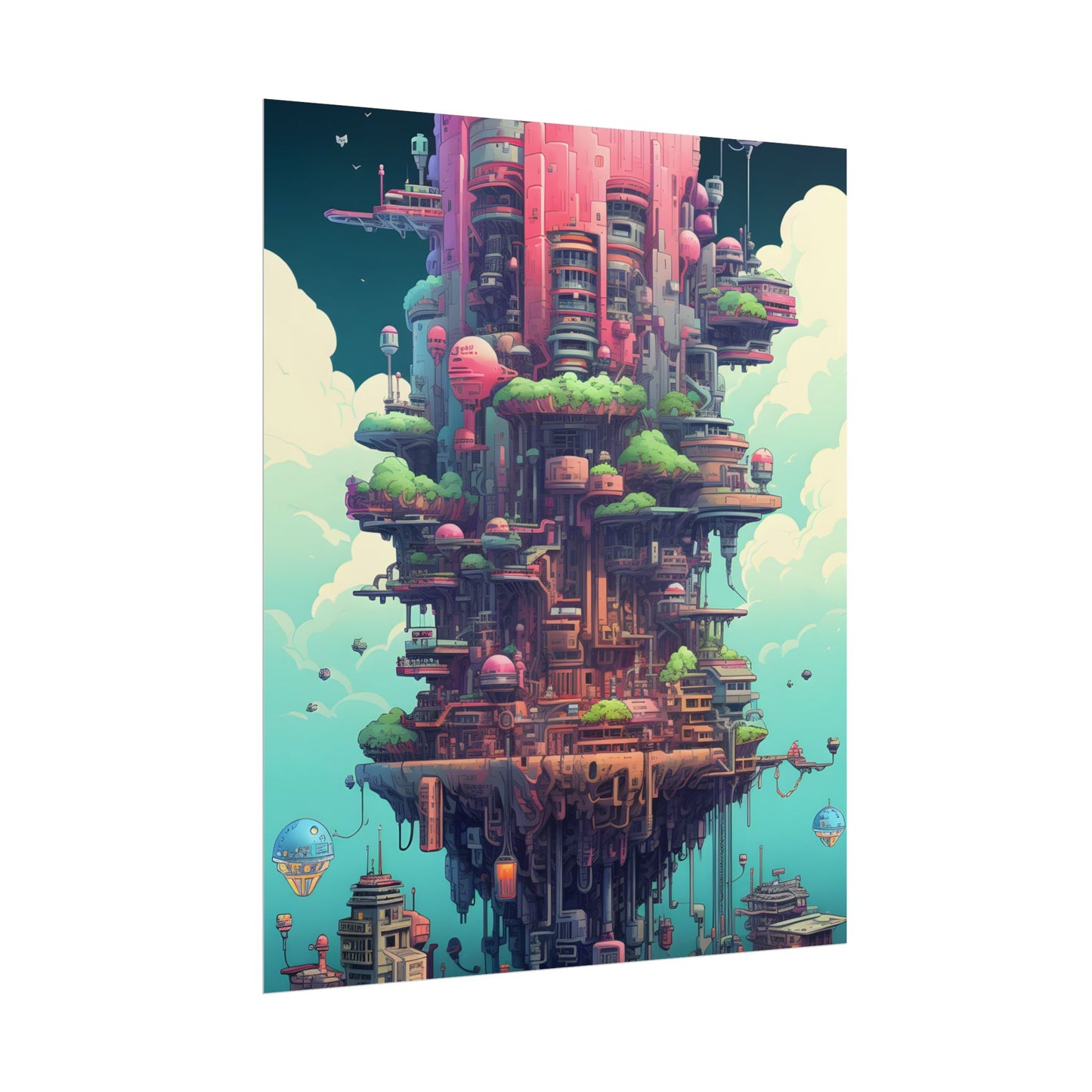 Gamified Pixelated Cyber-Pets: Colorful Digital Art - Poster
