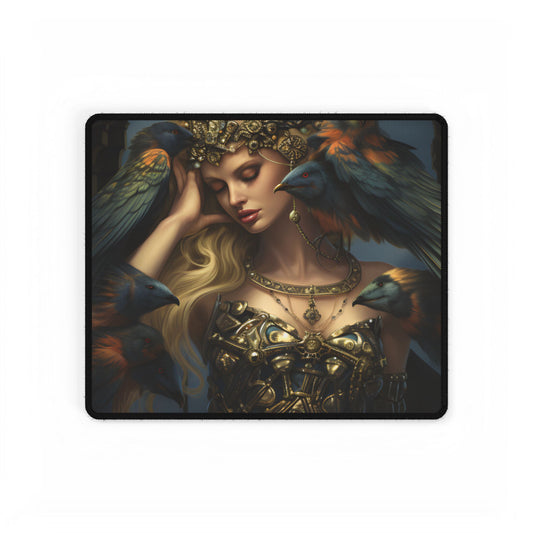 Songbird Guardian: Nature Artwork - Desk Mat