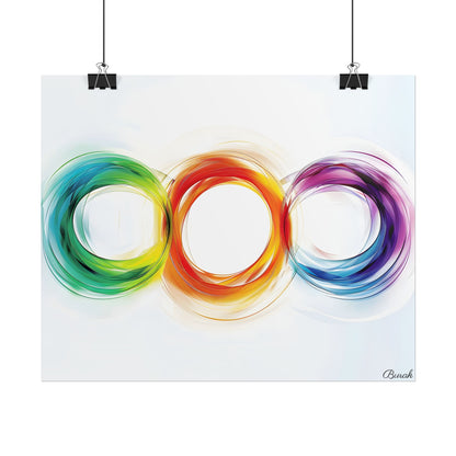 Colorful Swirls: Graphic Art Design - Poster
