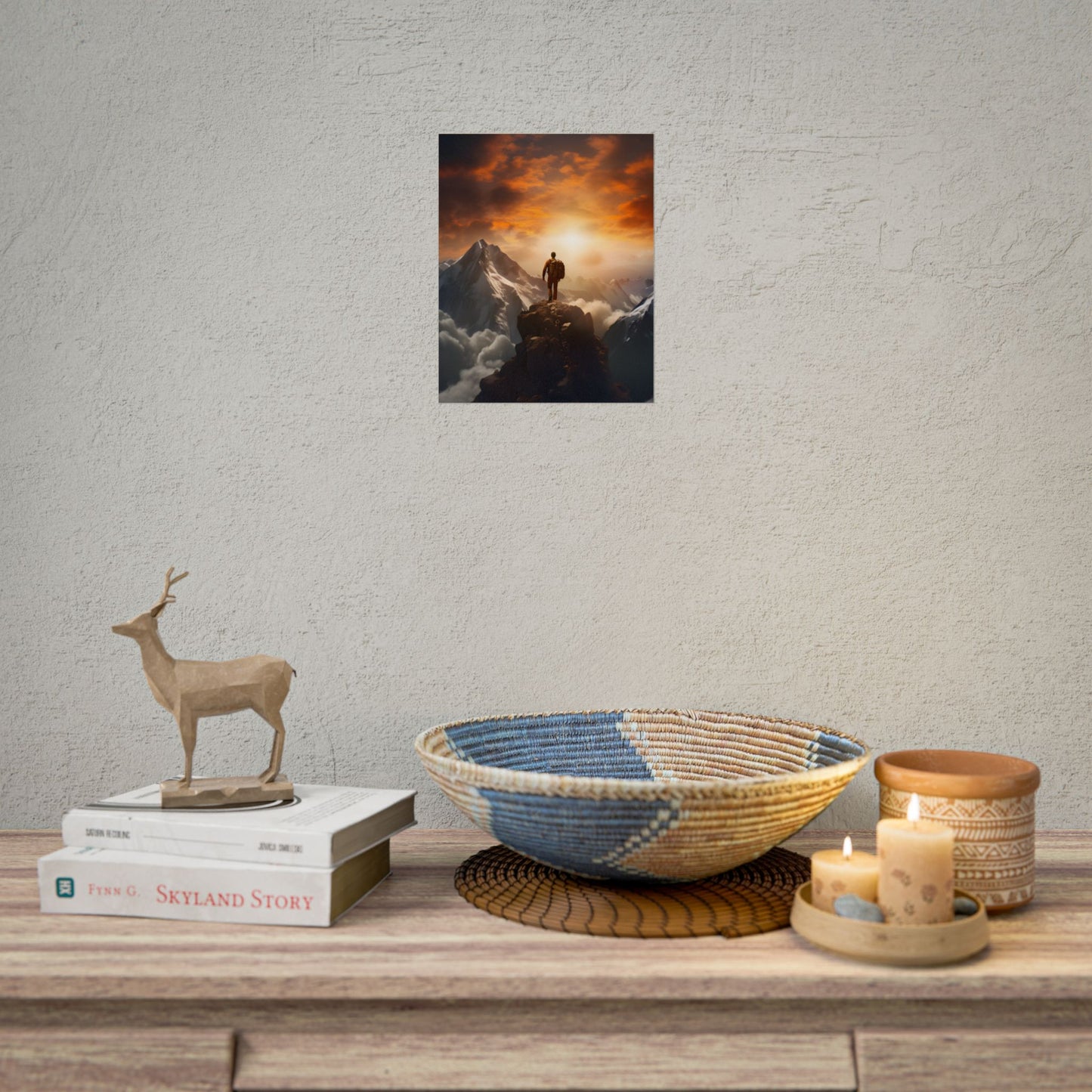 Epic Mountain Sunrise: Majestic Summit Artwork - Poster