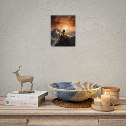 Epic Mountain Sunrise: Majestic Summit Artwork - Poster
