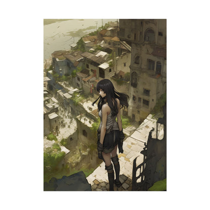 Dramatic Bird's Eye View: Mysterious Anime Encounter - Poster