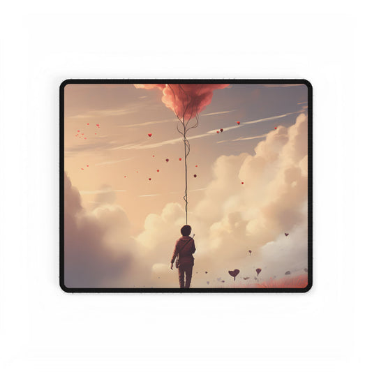 The Art of Writing: Candid Moment in Creativity - Desk Mat