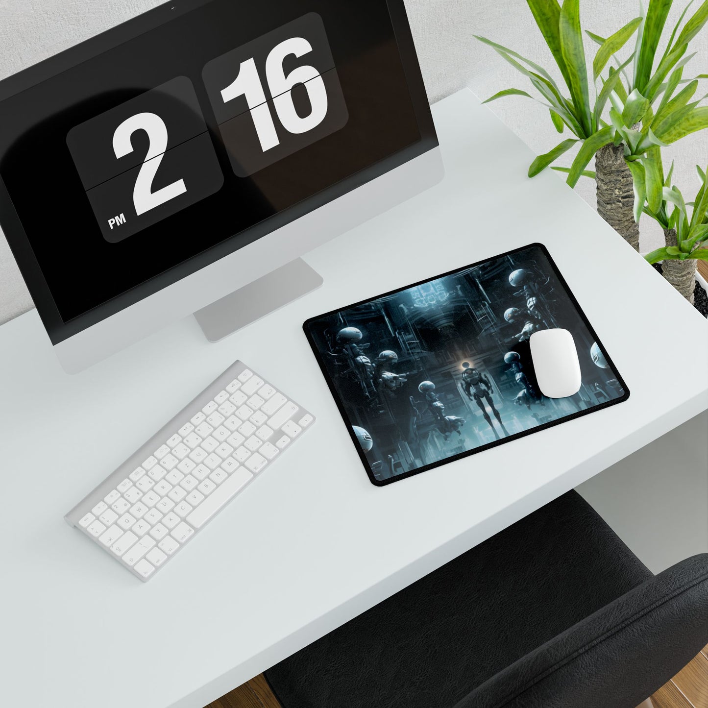 Robotic Orchestra: Minimalist Auditorium Scene - Desk Mat