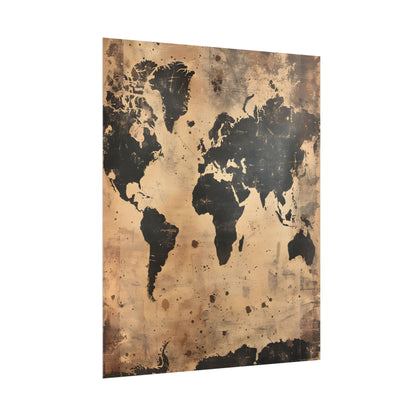 Timeless World Map: Elegant Artwork - Poster