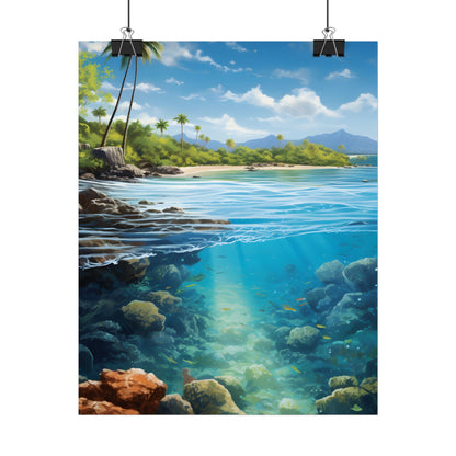 Tranquil Tropical Paradise: Relaxed Island Getaway Art - Poster
