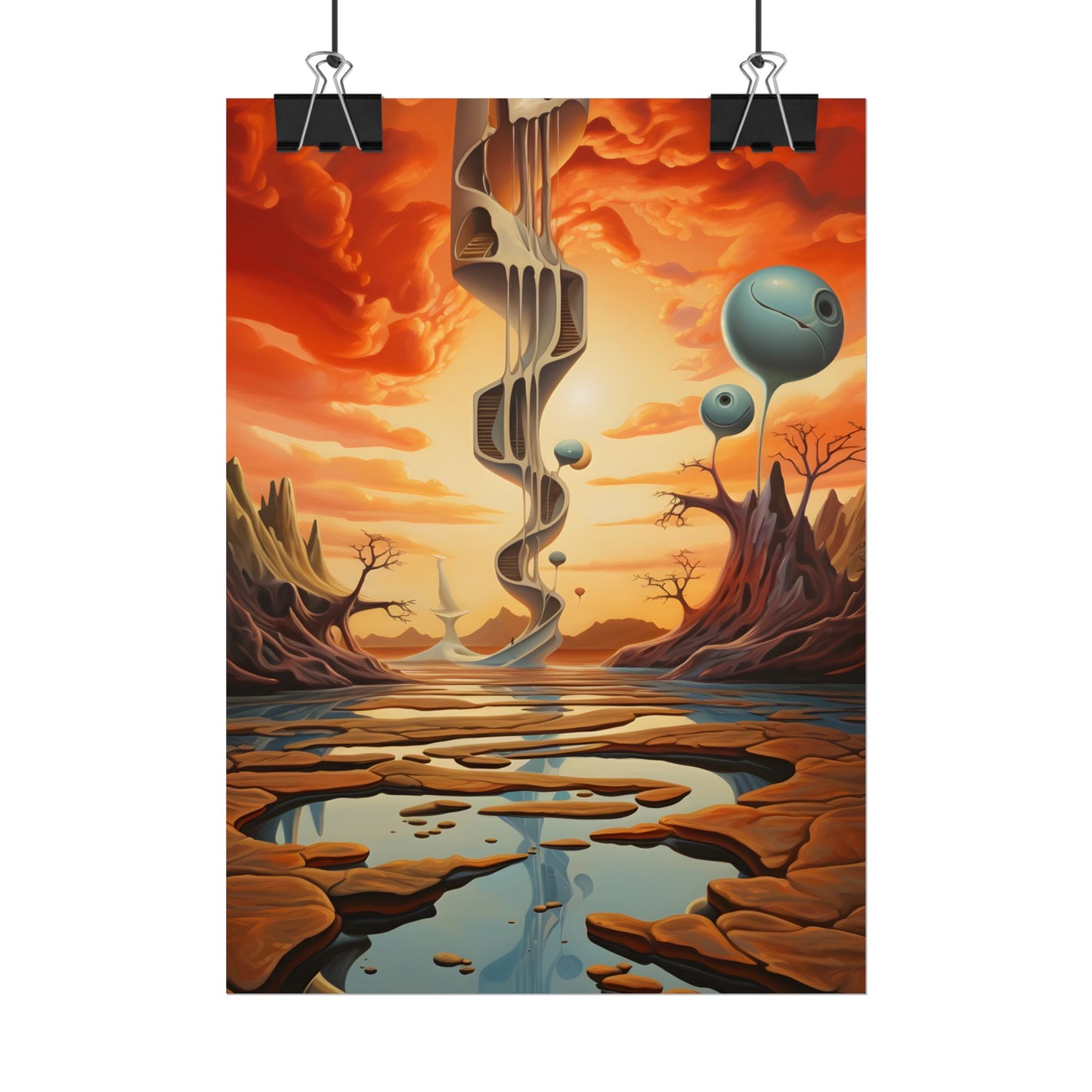 Surreal Psychedelic Dreamscapes: Vibrant Artwork - Poster