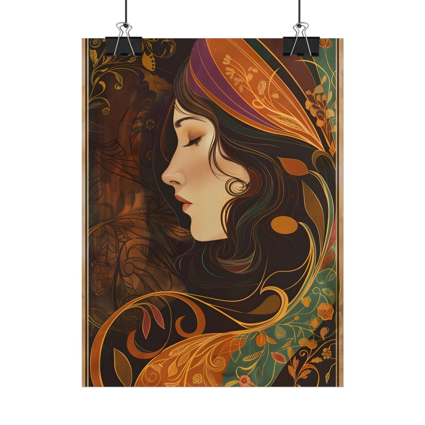 Vintage Art Nouveau Poster: Elegant Design - Poster