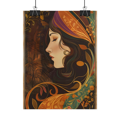 Vintage Art Nouveau Poster: Elegant Design - Poster