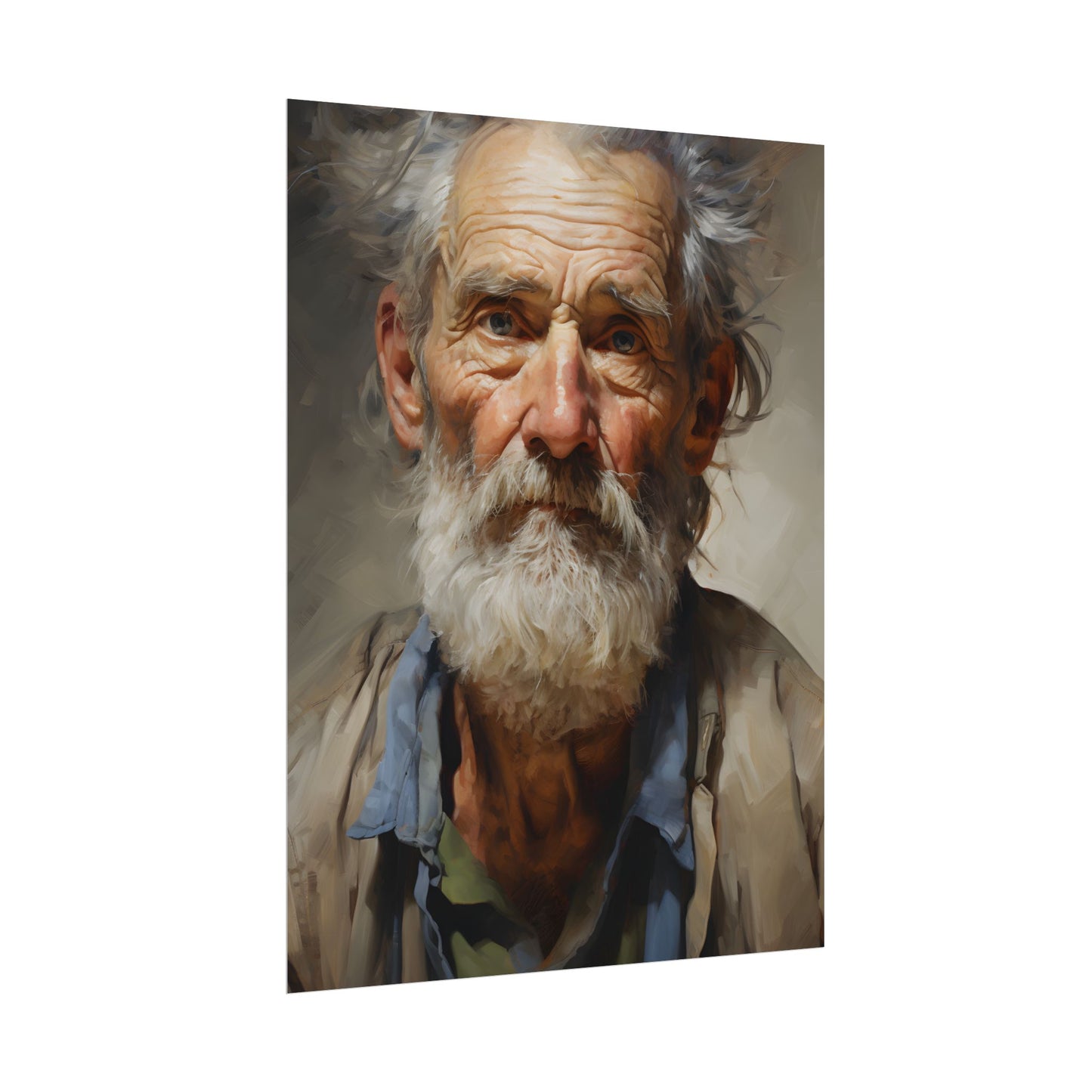 Elderly Wisdom: Portrait of a Timeless Soul - Poster