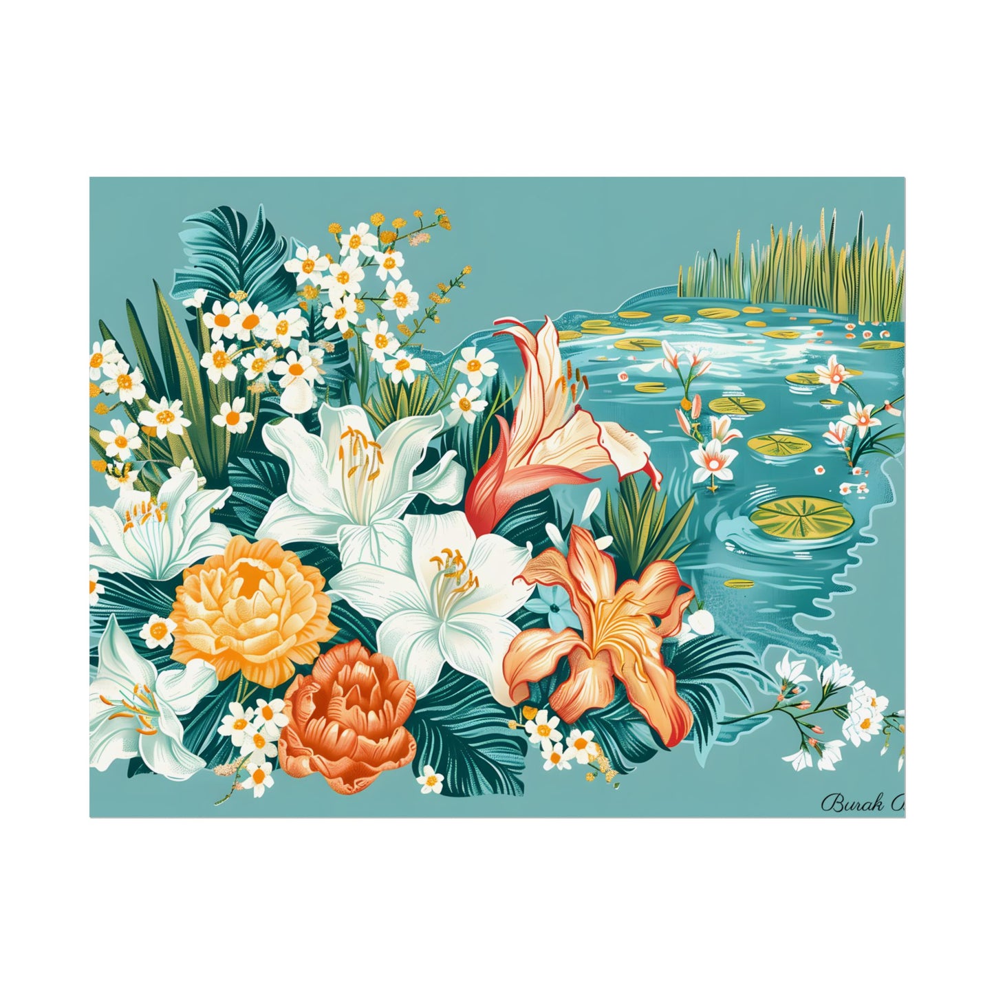 Vibrant Florida State Map: Colorful Artwork - Poster