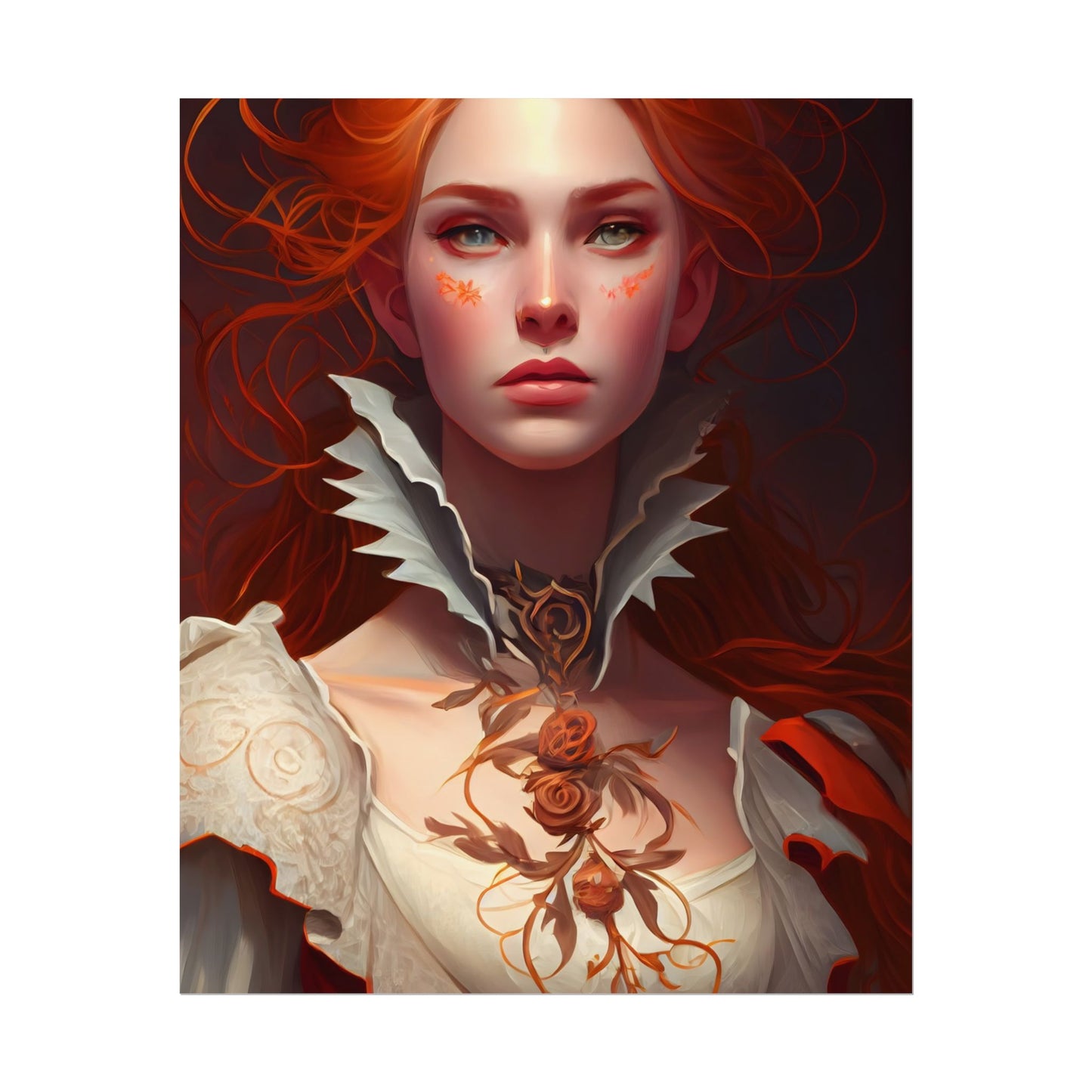 Portrait of a Redhead in Soft Light - Poster