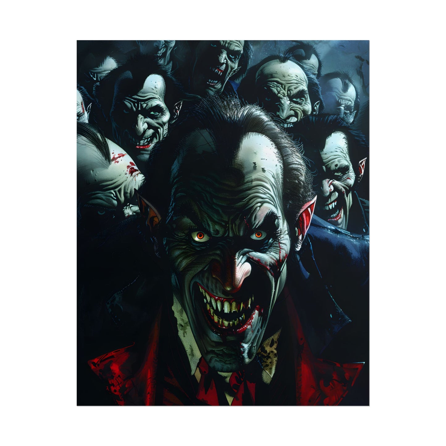 Mischievous Vampires: Gothic Group Artwork - Poster