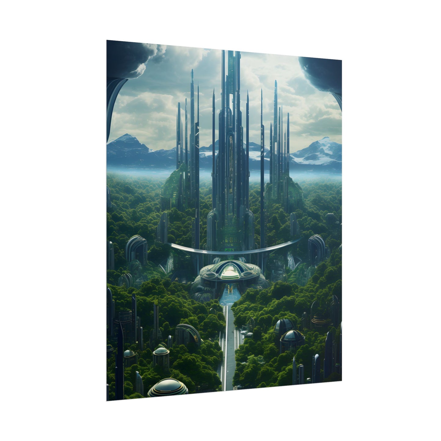 Dystopian Utopia: Perfect Yet Oppressive Society - Artwork - Poster
