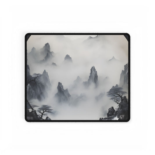 Tranquil Chinese Lake Landscape: Traditional Ink Wash Painting - Desk Mat