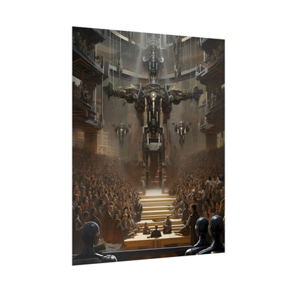 Robot Symphony: Elevated View of Robot Orchestra - Poster