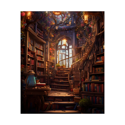 Whimsical Bookshop: Enchanting Magical Artwork - Poster