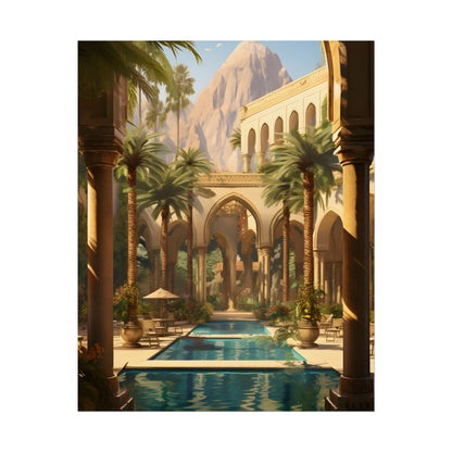 Mythical Desert Oasis: Arabian Nights-Inspired Art - Poster