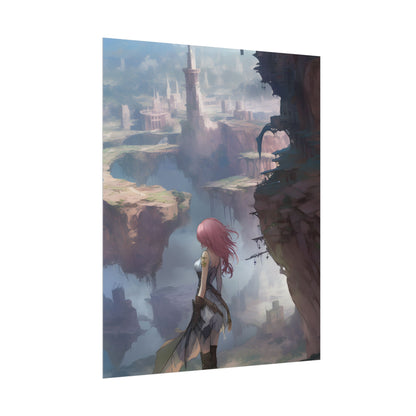 Vibrant Bird in Flight: Anime Style Digital Art - Poster