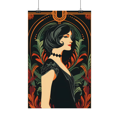 Elegant Vintage Poster: A Woman's Enchanting Presence - Poster