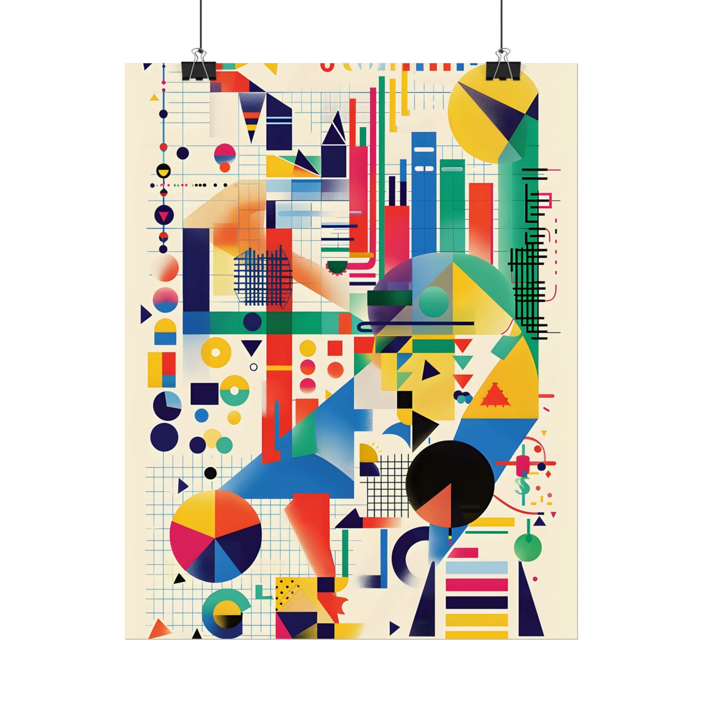 Colorful Educational Artwork: Statistical Illustration - Poster