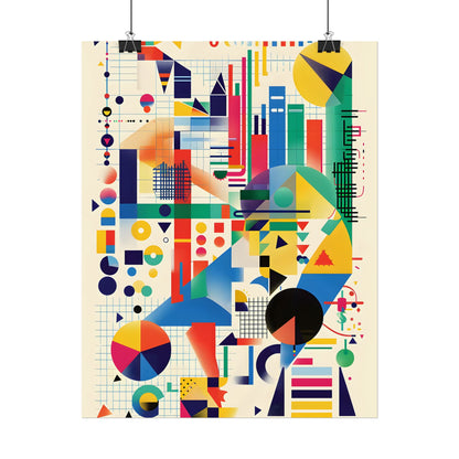 Colorful Educational Artwork: Statistical Illustration - Poster