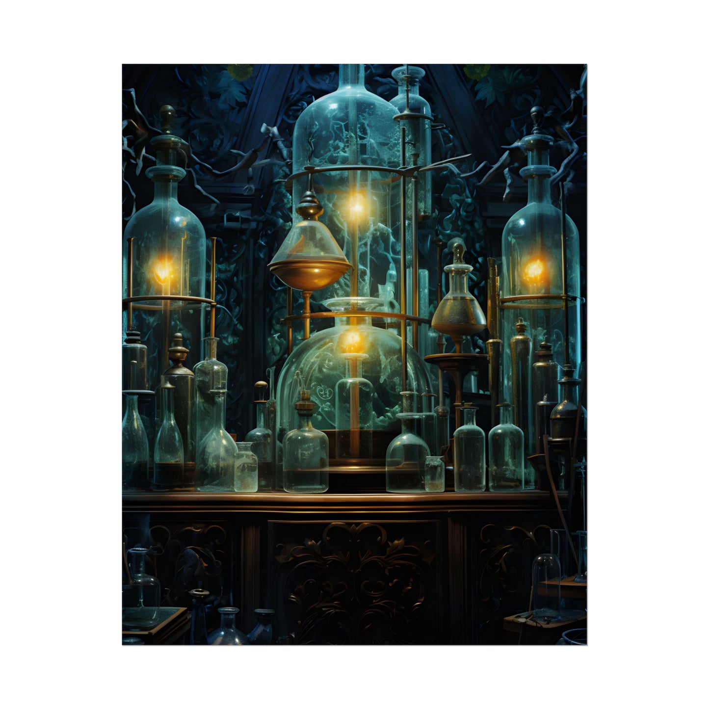 Laboratory Scene: Scientist in Chemical Research - Poster