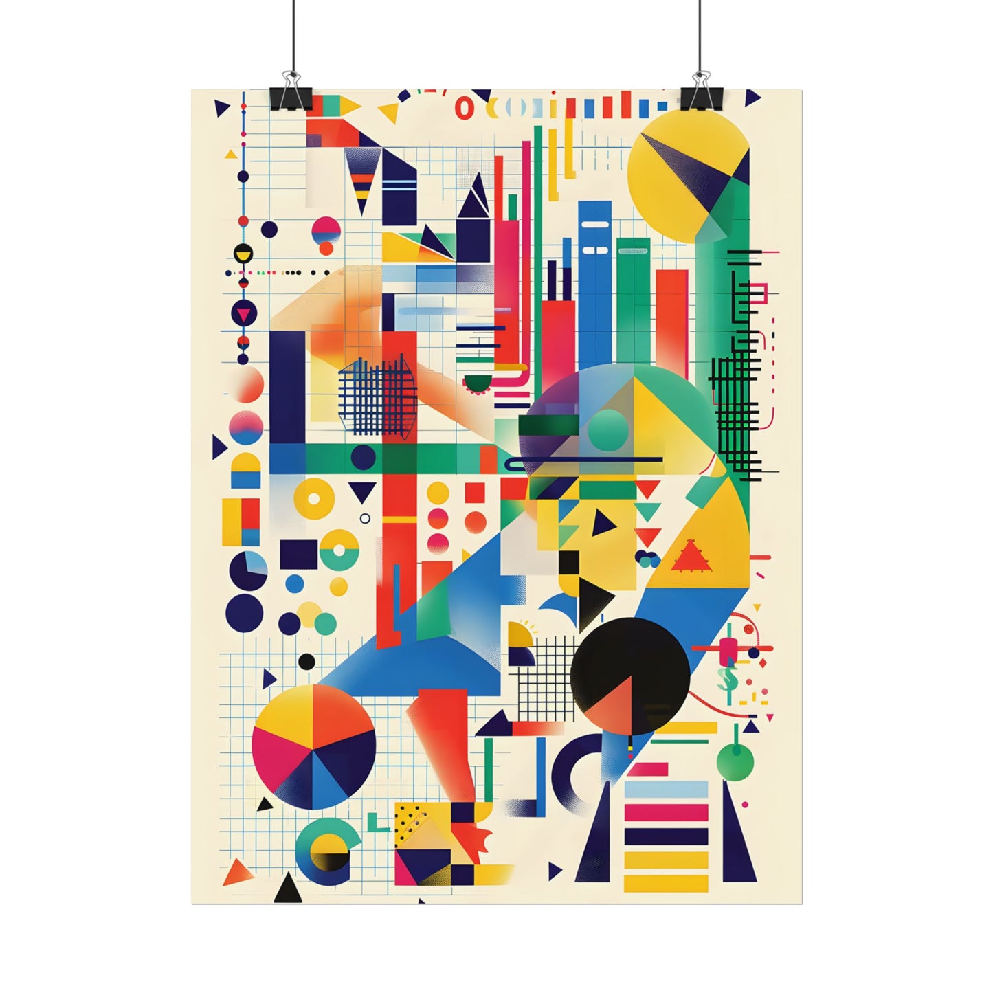 Colorful Educational Artwork: Statistical Illustration - Poster