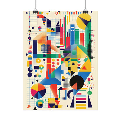 Colorful Educational Artwork: Statistical Illustration - Poster
