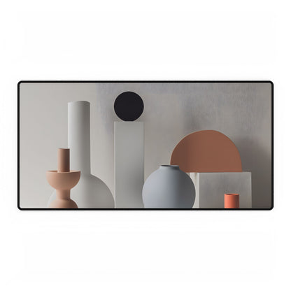 Minimalist Simple Geometric Jewelry: Close-Up View - Desk Mat