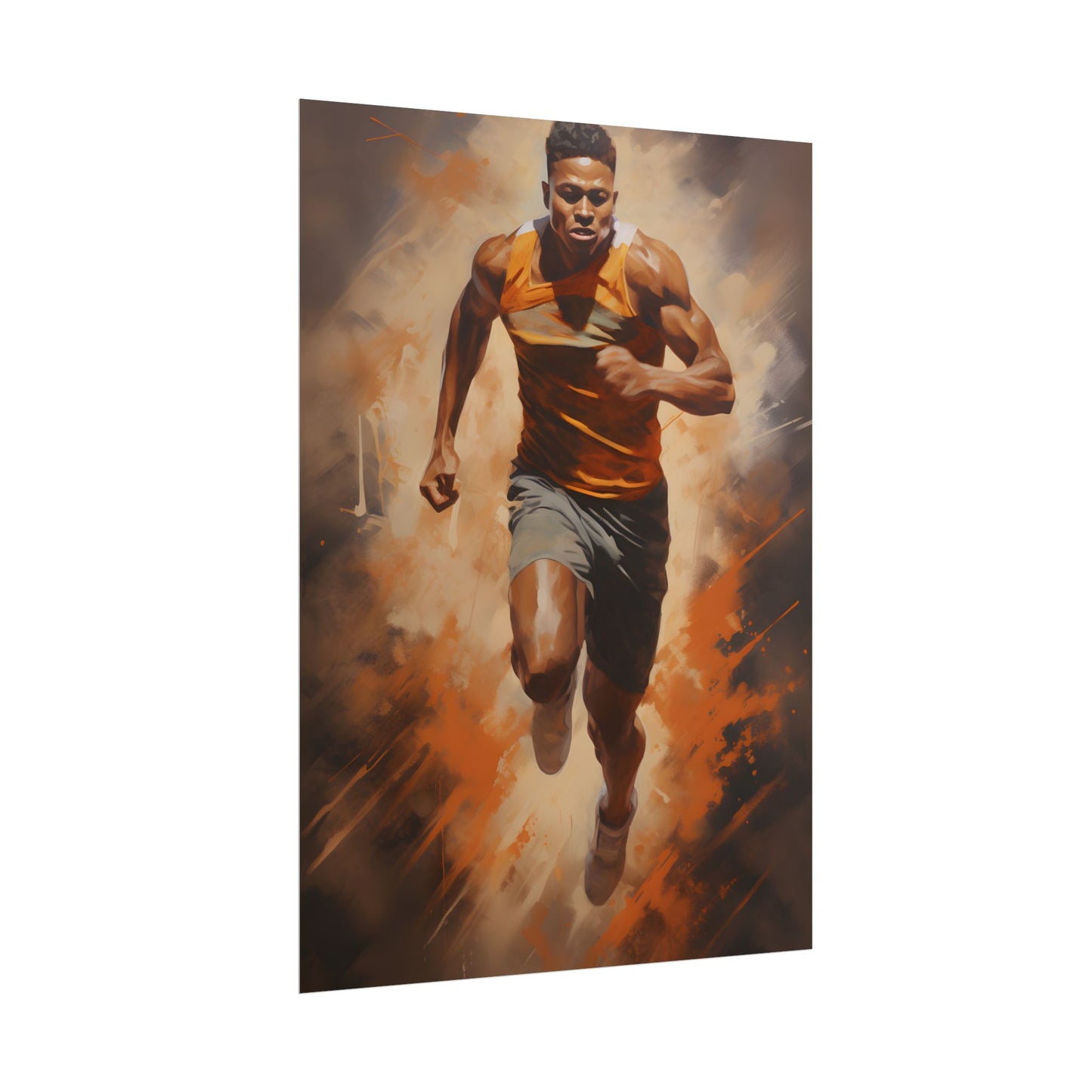 Passionate Fitness Moment: Dedicated Athlete in Action - Poster