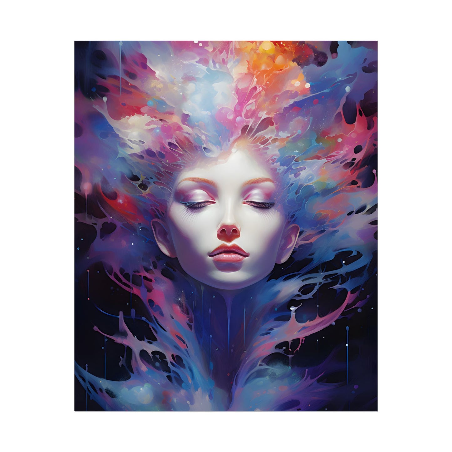 Otherworldly Celestial Dreams: Impressionistic Art Gallery - Poster
