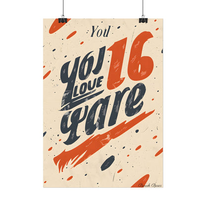 Vintage Distressed Poster Art: Red A - Poster